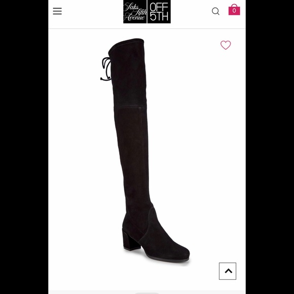 🚫SOLD🚫Stuart Weitzmen black suede over the knee - Picture 2 of 6